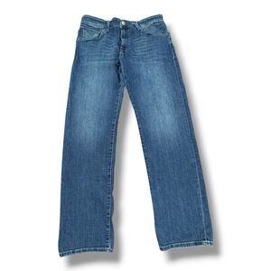 MAVI Zach Straight Leg Jeans Denim Dark Wash Light Whiskering Men’s Size 36 X 33